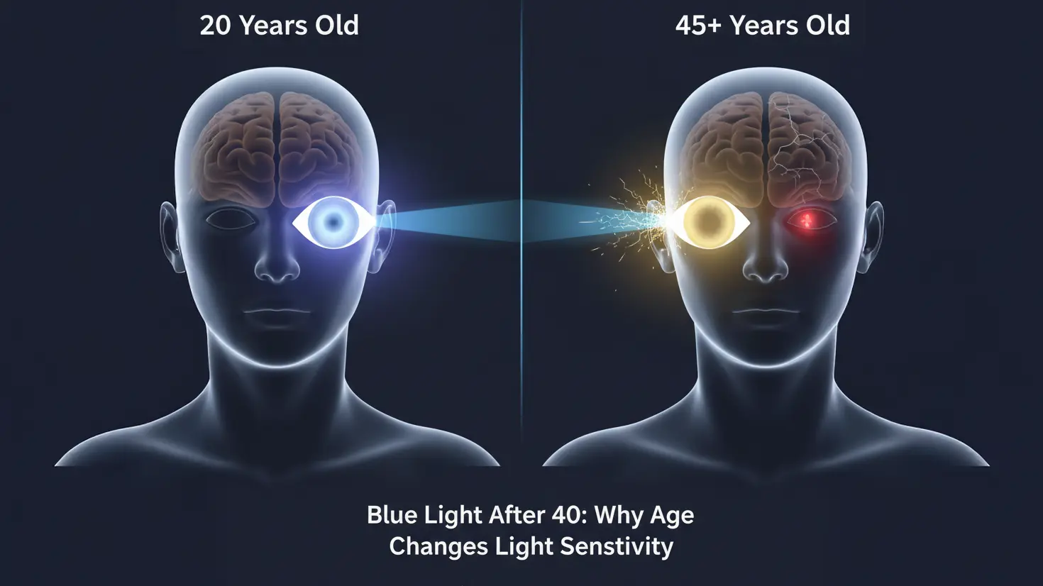 create img cover of Blue Light After 40: Why Age Changes Light Sensitivity, no text