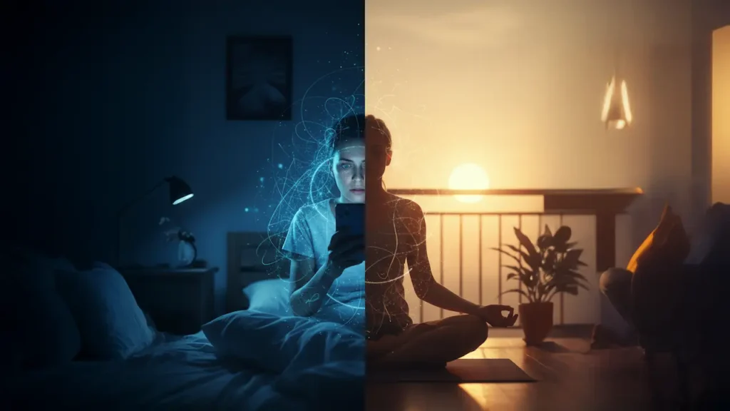 Blue Light & Anxiety Loops — The Hidden Dopamine Cycle